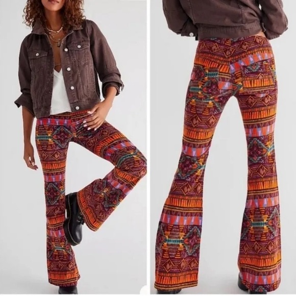 Free People We the Free Sedona Pull On Corduroy Flare Pants - Picture 1 of 6
